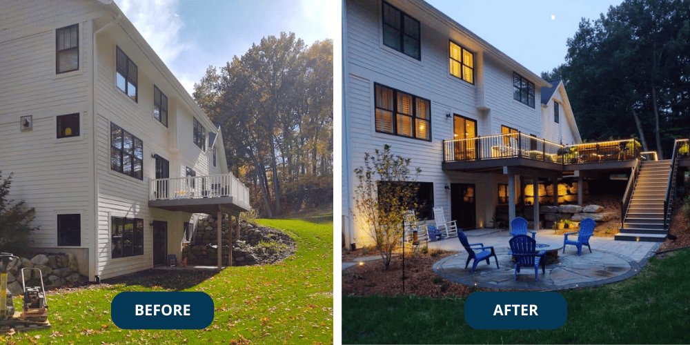 Before and after example from client Torchwood Landscaping. 