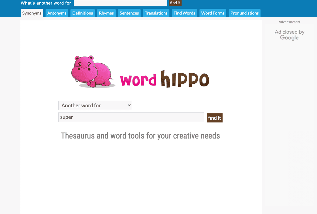 word hippo