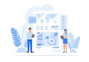 Business people character vector design. Consulting for company performance, analysis concept.